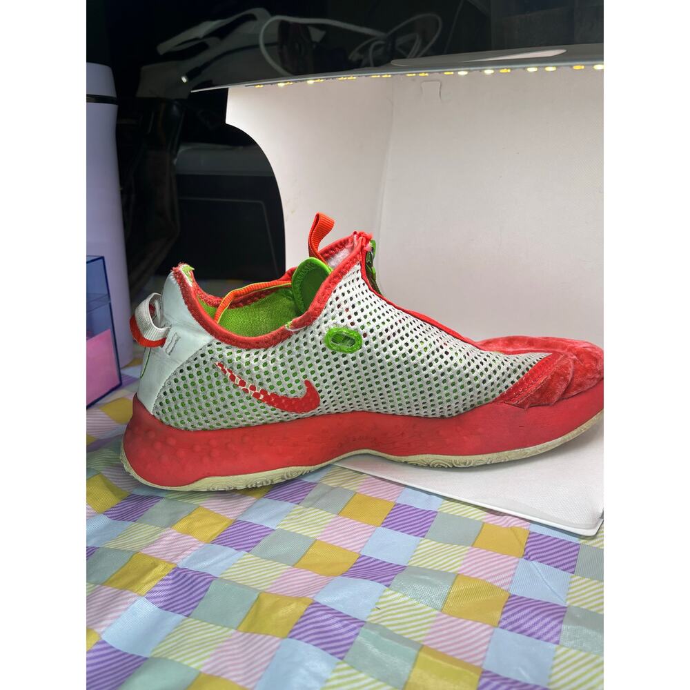 Nike men’s 2020 PG 4 Christmas sneakers, size 10.5. These are in pre-owned shape